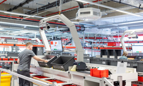 Umfassende Projekte wie dieses hochautomatisierte Intralogistik-System werden mit der P´X-Industry Solution in 3D geplant